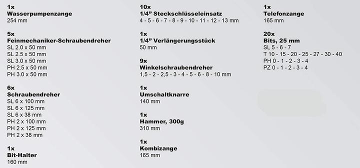 Produktbild Karcher Werkzeugkoffer - 57-teiliges Werkzeugset aus Chrom Vanadium & Karbonstahl (57 Teile)
