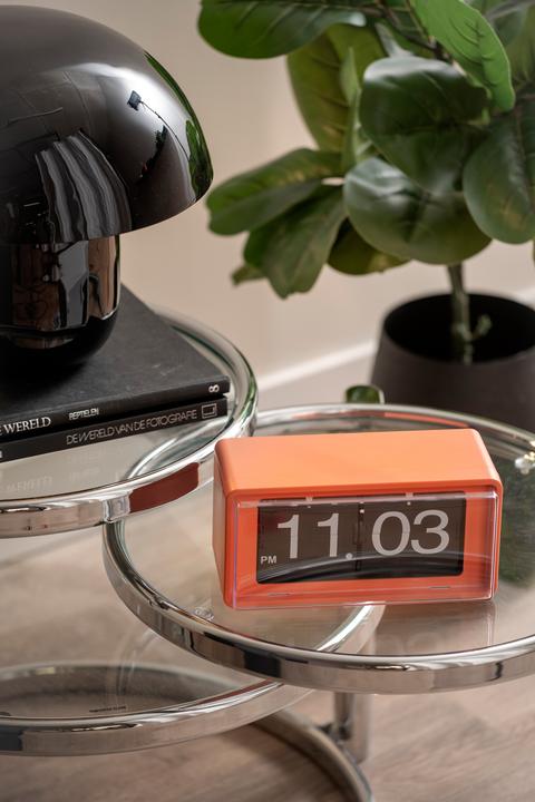 Produktbild Karlsson Wandklok Retro Boxed Flip - Helderoranje - 20x10x10cm - Wandklok Scandinavisch (20 x 10 x 10 cm)