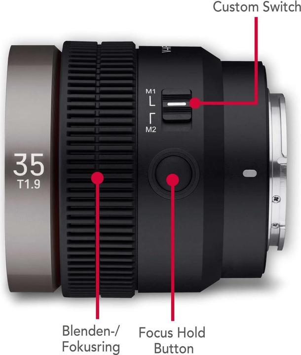 Image du produit Samyang V-AF 35mm f/1.9 FE Sony E (Sony E, Plein format, APS-C / DX)