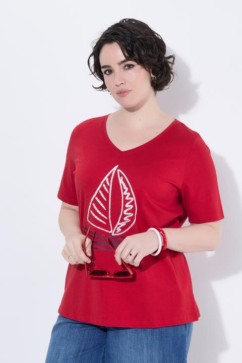 Produktbild Ulla Popken T-Shirt, Boot, Classic, V-Ausschnitt, Halbarm (42, 44)