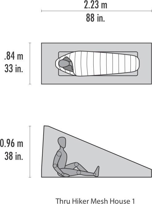 Actual product image Msr Thru-Hiker Mesh House 1 (Dome tent, 0.41 kg, 1 person)