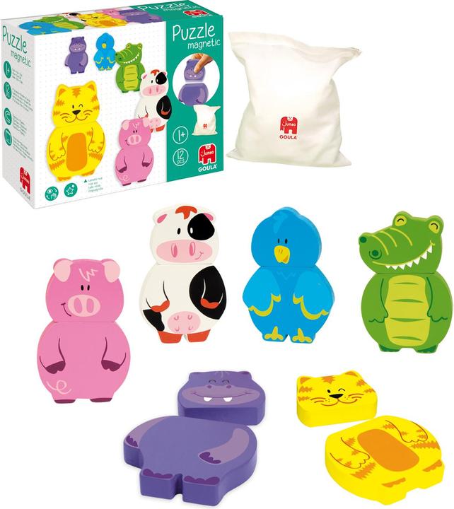Produktbild Goula Puzzle Tiere magnetisch (12 Teile)