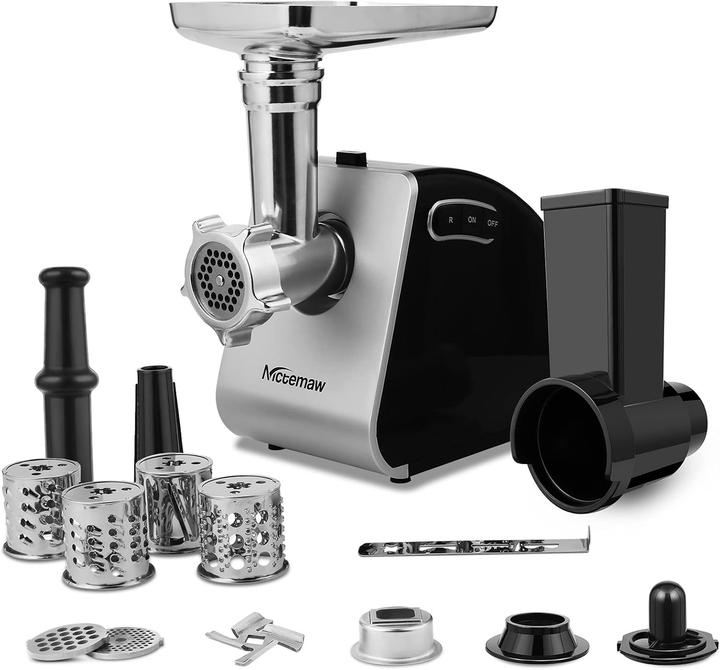 Actual product image Nictemaw Electric Meat Grinder, Vegetable Slicer, Multifunctional Kitchen Machine with Sausage Stuffer