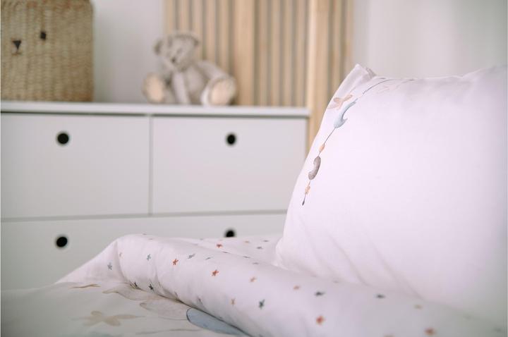 Actual product image Babybest Moon and Stars bed linen "Made in green" (100 x 135 cm, 40 x 60 cm)