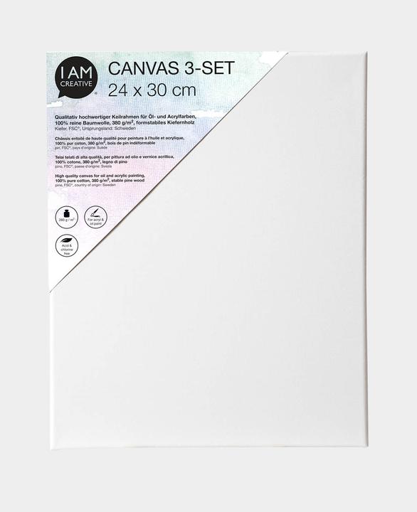 I Am Creative Keilrahmen 3-Set BASIC (30 x 24 cm)