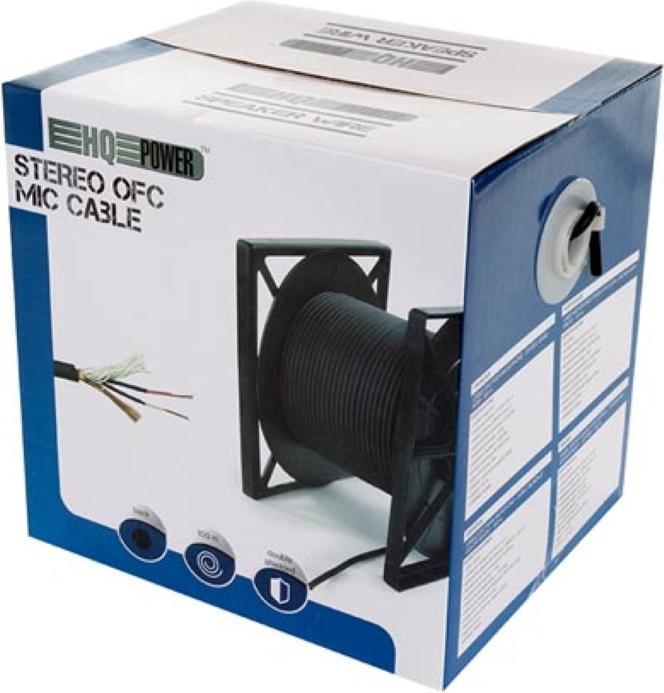 Immagine prodotto Cables CAVO MICROFONICO STEREO OFC - DOPPIO SCUDO - NERO - 100 m