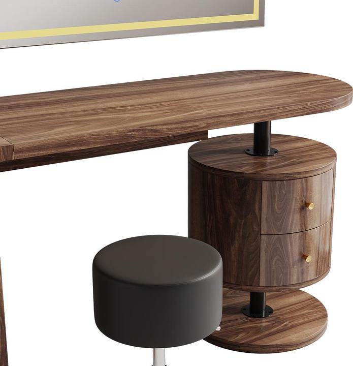 Produktbild Vicco Lara mit Hocker und Beleuchtung (120 x 50 x 76 cm)