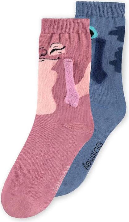 Actual product image Difuzed Lily & Stitch - Let's Hold Hands Novelty Socks (1 pack) - 35/38 (Single pack, 35 - 38)