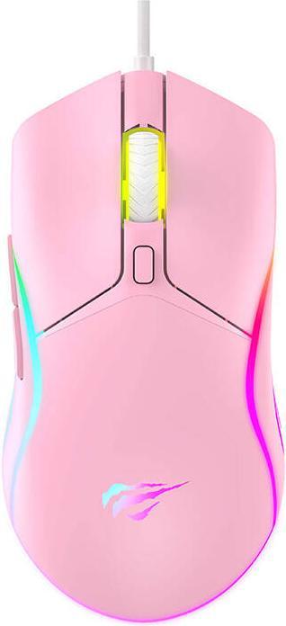 Actual product image Havit MS1029 wired gaming mouse (pink)