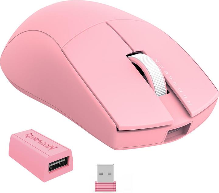 Actual product image Redragon K1NG M916P-LIT-1K różowy bezprzewodowy (Cable, Wireless)