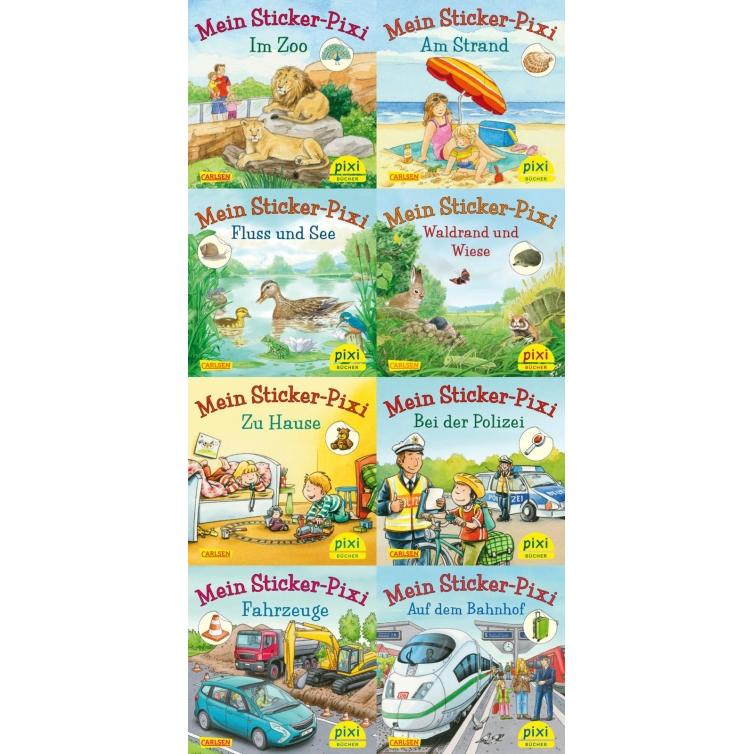 Carlsen Pixi-Bundle 8er-Serie 234: Pixis neue Sticker-Bücher (K5 052348710)