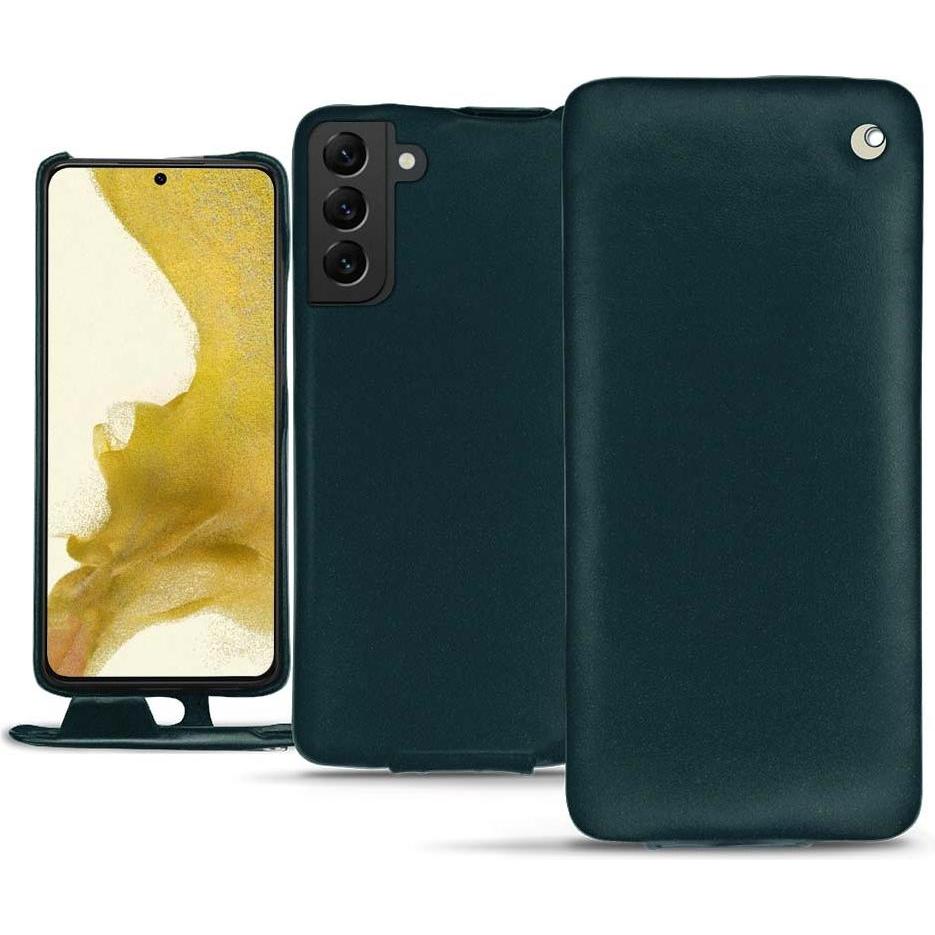 Noreve Lederschutzhülle vertikal (Samsung Galaxy S22), Smartphone Hülle, Blau