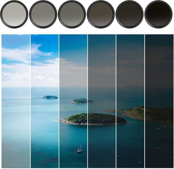 Immagine prodotto K&F Concept Filtro ND variabile da ND2 a ND400 (52 mm, Filtri graduati grigi)