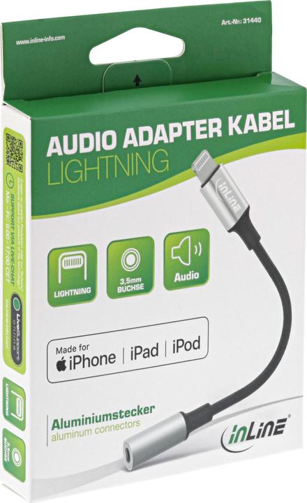 Produktbild InLine Lightning Adapter (0.10 m, USB 3.2 Gen 1)