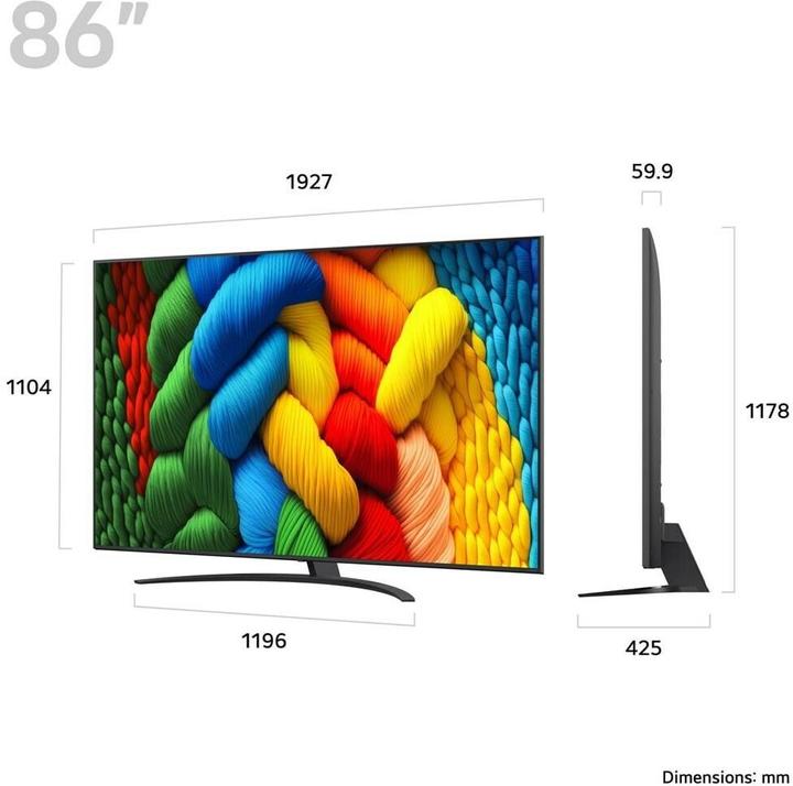 Actual product image LG 86NANO81A6A (86", NANO81, Nano-Cell, 4K, 2025)