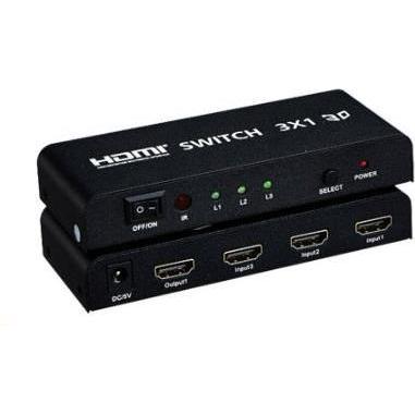 PremiumCord Switch HDMI 3:1 kovov½, dálkové ovl., Switch box