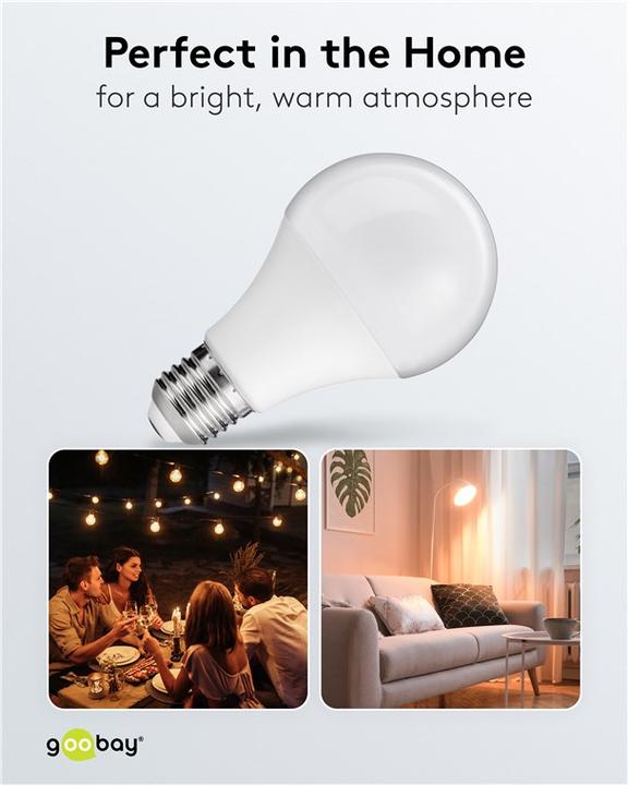 Produktbild Goobay LED-Birne, 8,5 W (E27, 806 lm, 1x)