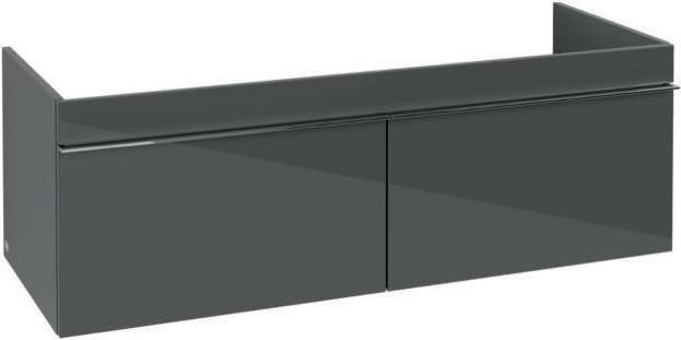 Produktbild Villeroy & Boch V&B Waschtischunterschrank VENTICELLO 1253x420x502mm Griff chr Glossy Grey