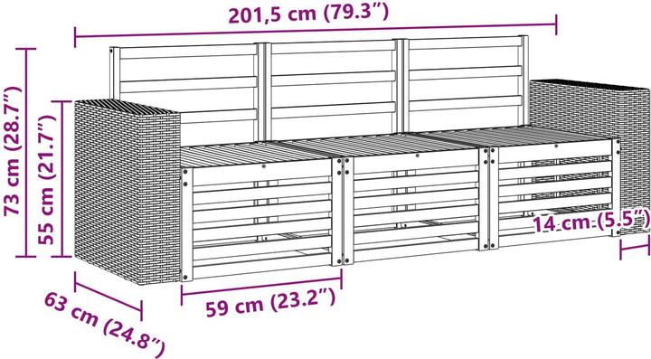 Produktbild vidaXL Gartenmöbel-Sets