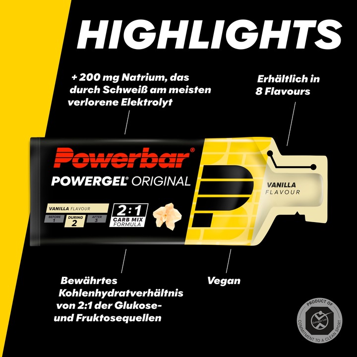 Actual product image Powerbar PowerGel Original (Vanilla, 24 pcs., 984 g)