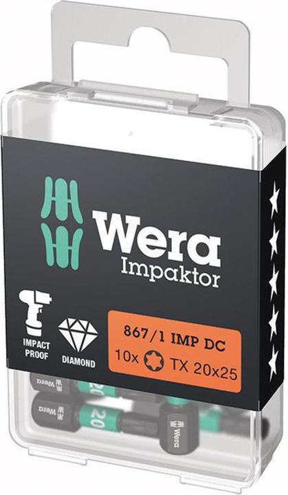 Produktbild Wera Bit IMPAKTOR DC T20 Länge 25 mm 1/4 ″ C6,3 Impaktor, DC