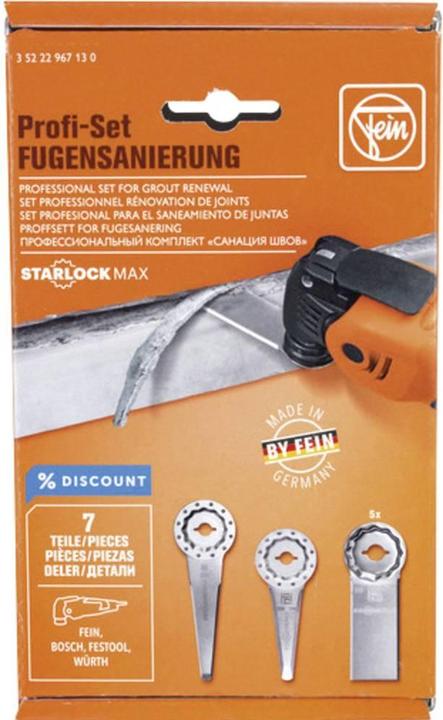 Image du produit Fein 7.pcs. Set de couteaux Profi Set Starlock Max Rénovation de jointures