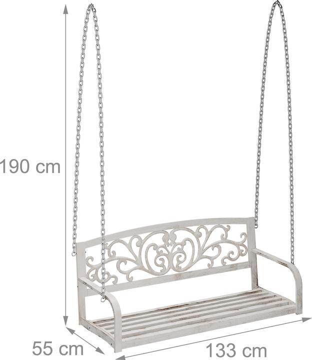 Actual product image Relaxdays swing bench