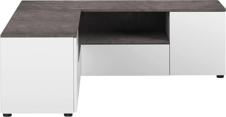 Immagine prodotto Temahome Porta TV angolare bianco e cemento (40 x 46 cm)