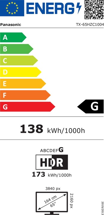 Energie-Label Panasonic TX-65HZC1004 (65", OLED, 4K, 2020)