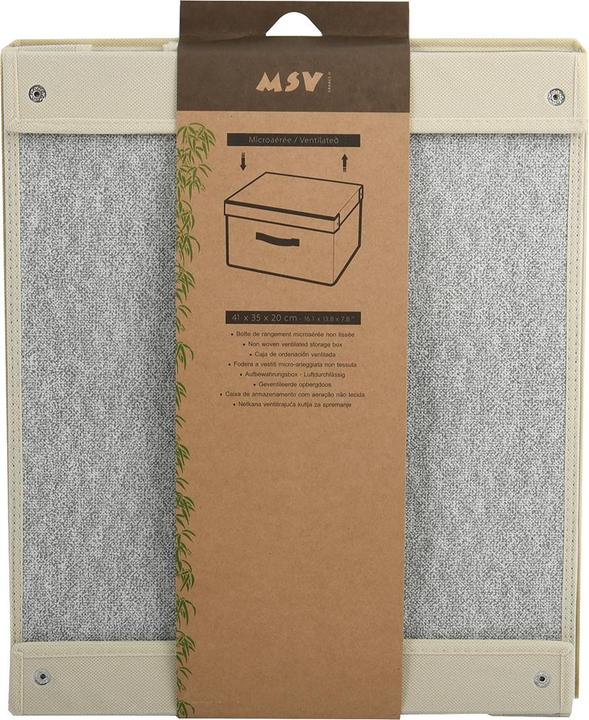 Produktbild MSV Boîte De Rangement Microaérée Intissée 41x35x20cm (41 cm, 3.86 l)
