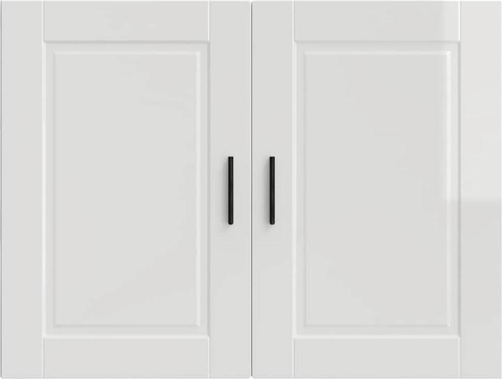 Immagine prodotto VidaXL Parete attrezzata per cucina Porto in legno bianco lucido (80 x 31 x 60 cm)
