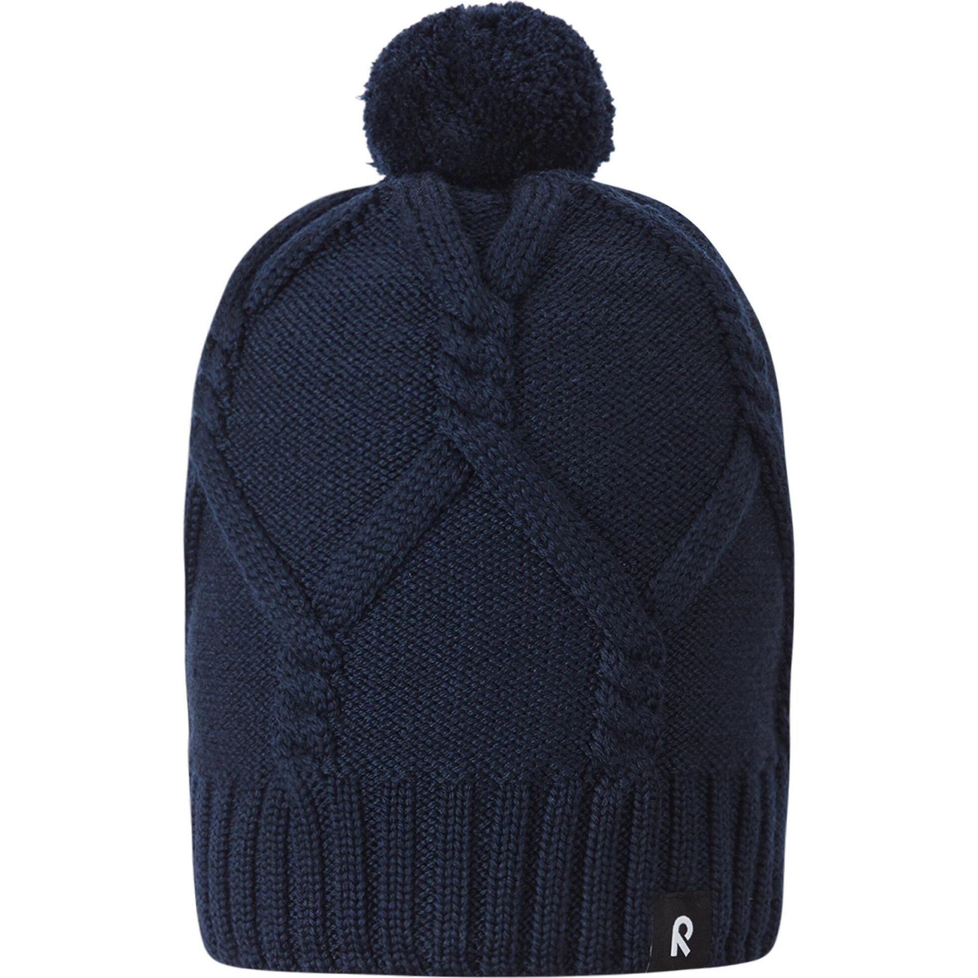 Thumbnail - Reima, Mütze, Kinder Wollmütze Talvinen Navy, Blau, (52 - 54)