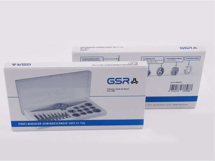 Produktbild GSR 31 tlg. HSS Miniatur Gewindeschneidsatz M1-M2,5