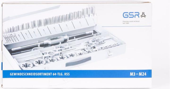 Produktbild GSR HSS DIN Gewindeschneidsortiment M3-M24 mit Haltewerkzeugen
