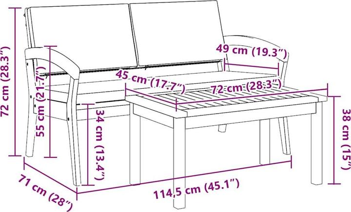 Produktbild vidaXL gartenmöbel
