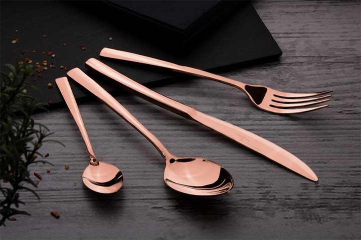 Produktbild BerlingerHaus Besteckset Metallic Line Rosegold 16-teilig (16 Stück, Besteck Set)