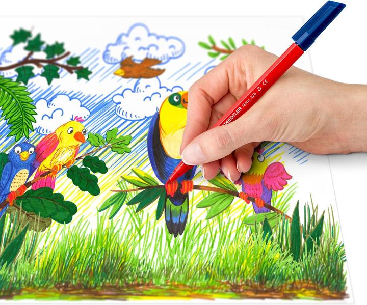Actual product image Staedtler Fibre-tip pens cool & cute set of 10 in cardboard box retail (Multicoloured, 10 x)
