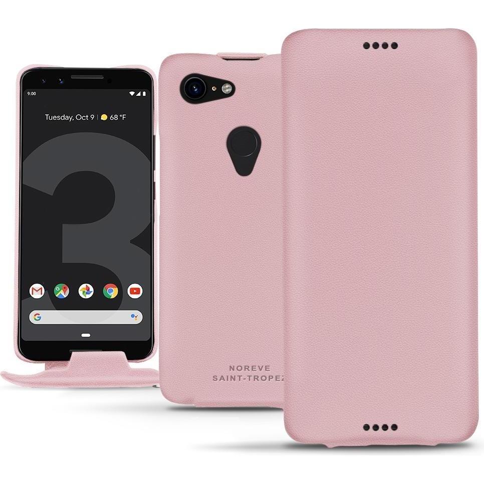 Noreve Lederschutzhülle vertikal (Google Pixel 3), Smartphone Hülle, Rosa