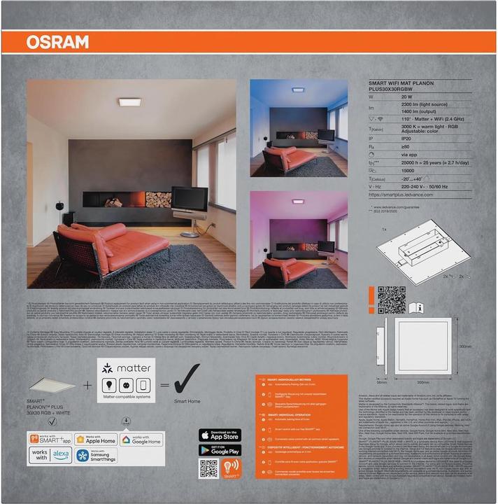 Produktbild Osram SMART+ Matter Planon Plus (2100 lm)