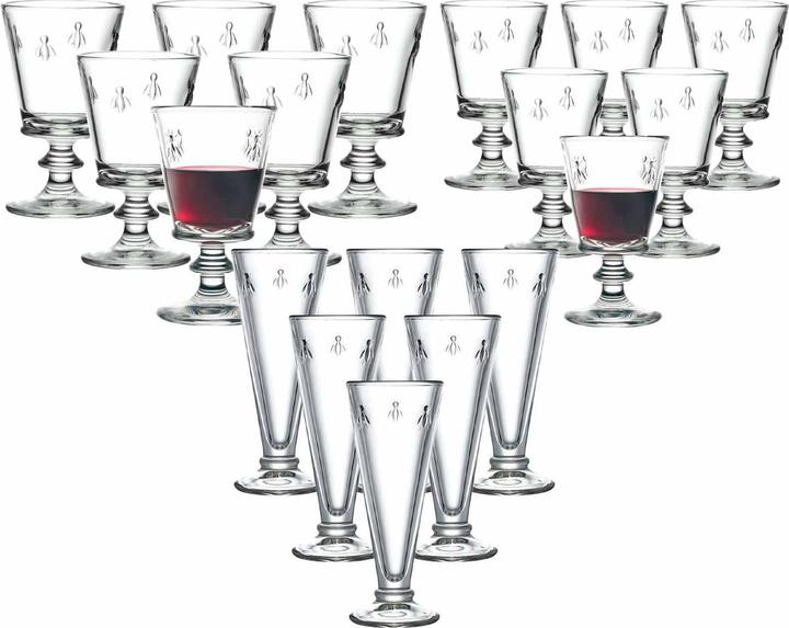 La Rochère Wein- und Sektgläser Biene Abeille (35 cl, 18 Gläser, Weingläser Set)
