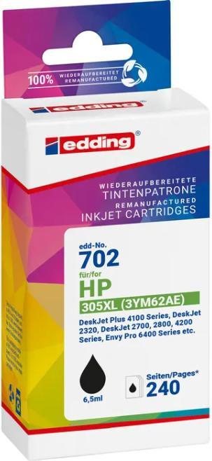 Edding EDD-702 schwarz Druckerpatrone kompatibel zu HP 305XL (3YM62AE) (FC)