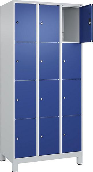 Produktbild C+P CP Classic Plus Schließfachschrank enzianblau, hellgrau 080010-304 S10003, 12 Schließfächer 90,0 x (90 cm, 195 cm)