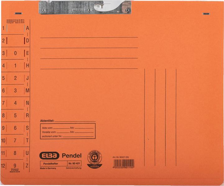 Actual product image Elba Pendulum stapler, DIN A4, manila board, 250 gsm, orange (A4, 50 x)