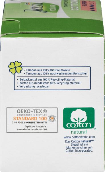 Actual product image dm Jessa Tampons Cotton Super nature