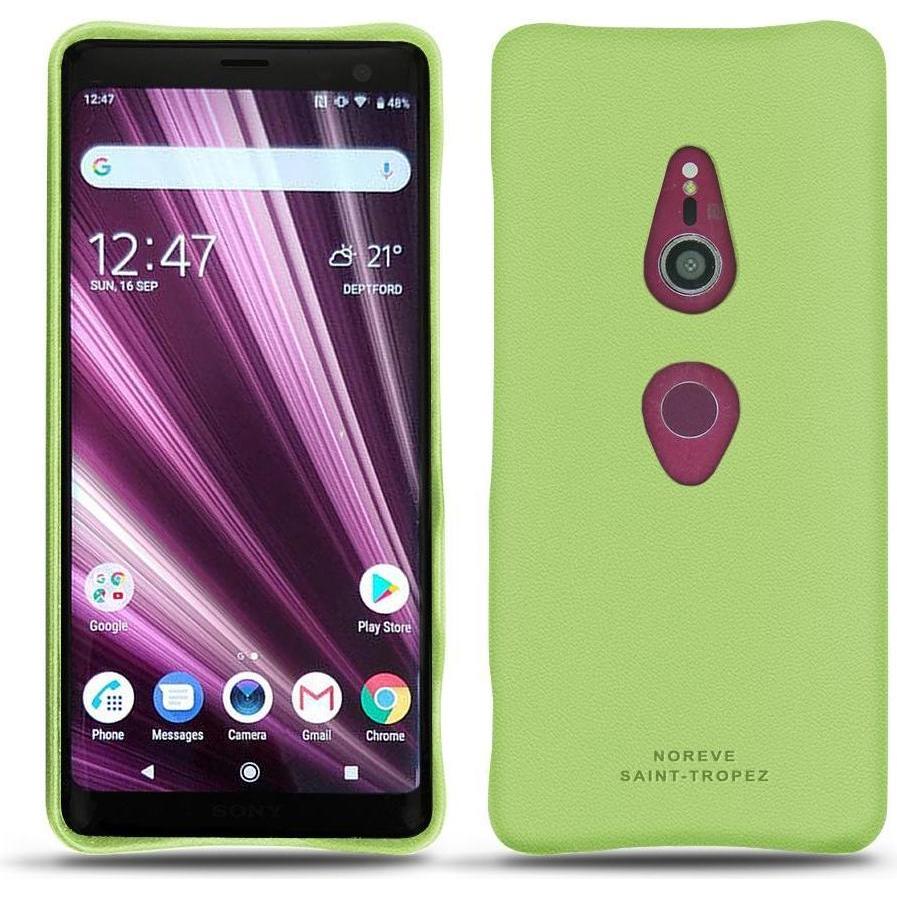 Noreve Lederschutzhülle (Sony Xperia XZ3), Smartphone Hülle, Grün