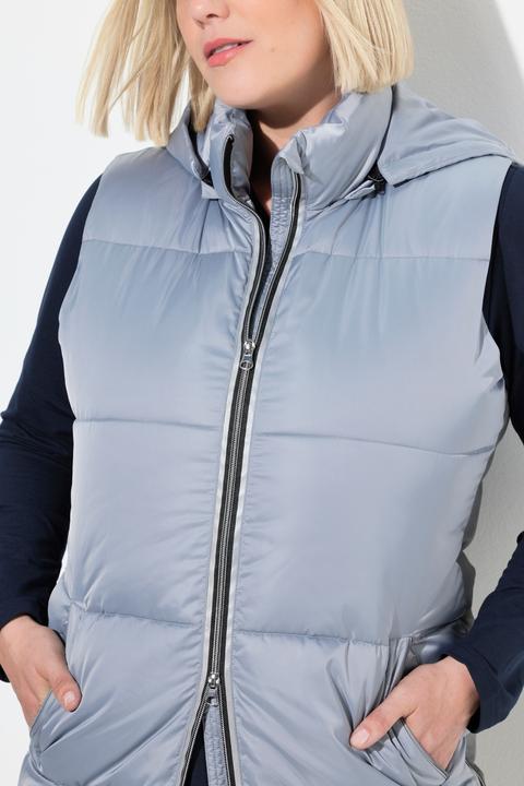 Produktbild Ulla Popken Long-Steppweste, wasserabweisend, Kapuze abnehmbar (46, 48)