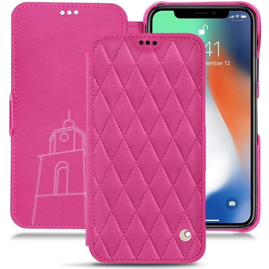 Thumbnail - Noreve Lederschutzhülle horizontal (Apple iPhone XS Max), Smartphone Hülle, Rosa