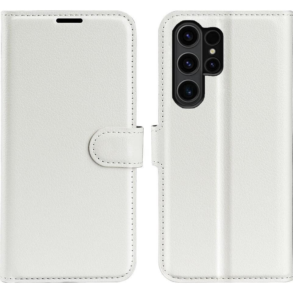 Cover-Discount Leder Etui Hülle weiss (Samsung Galaxy S24 Ultra), Smartphone Hülle, Weiss