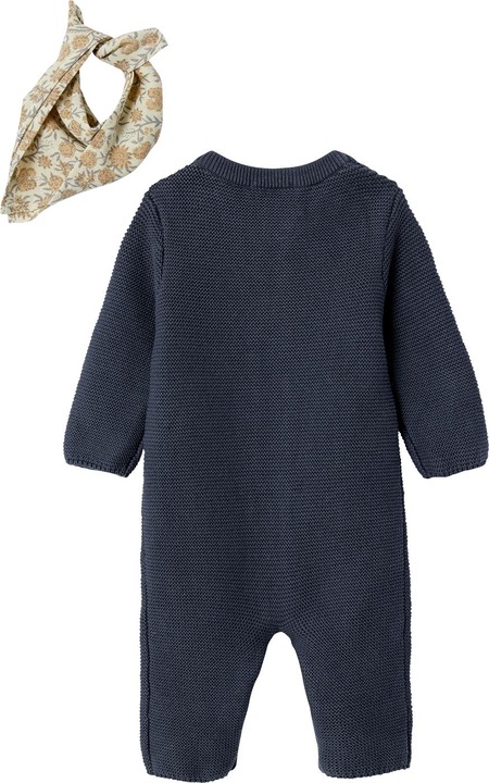 Image du produit Vertbaudet Unisex Baby Geschenk-Set: Strickoverall mit langen Ärmeln & Halstuch (62)