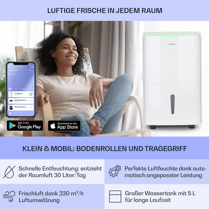 Actual product image Klarstein DryFy Connect 30 dehumidifier (30 m², 30 l/24h)